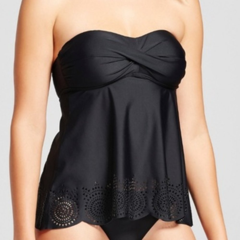 Women's Laser Cut Flyaway Tankini Top
